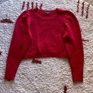 Wild Fable Red Crop Top Sweater XL